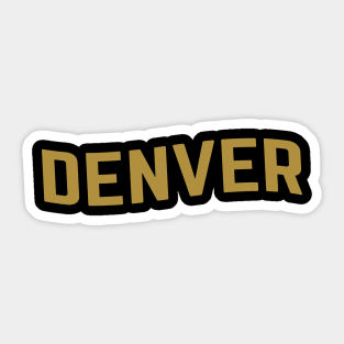 Denver City Typography Sticker